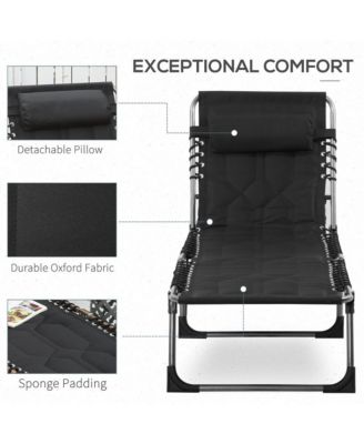 - Comfortable Outdoor Black Chaise Lounge Chair