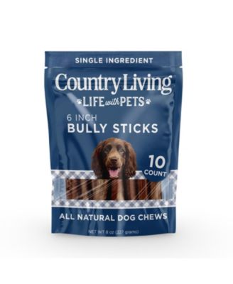 6” Bully Sticks for Dogs – Standard – 10 Count Bag – All-Natural