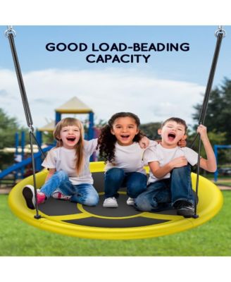 43" Saucer Swing (Kids & Adults): 700lbs Capacity, Waterproof, Adjustable Hanging Straps – Backyard/Indoor/Outdoor.