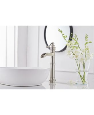 Waterfall Single Hole Single-Handle Vessel Bathroom Faucet With Drain Assembly in Oil Rubbed Bronze