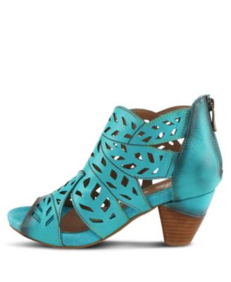 L’Artiste Women’s ICON Laser-Cut Leather Bootie with Ombre Edge and Zipper Closure