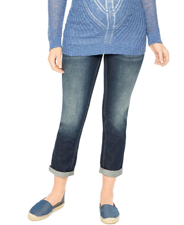Motherhood Maternity DarkWash Cropped Jeans Macy's