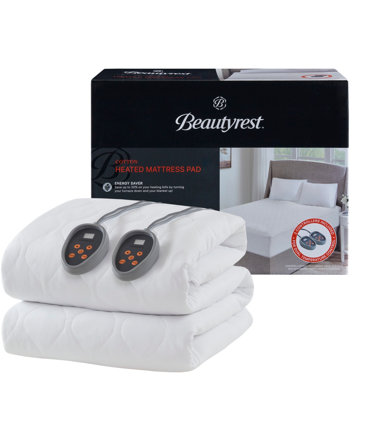 Beautyrest Deep Pocket Electric Cotton Top Mattress Pad