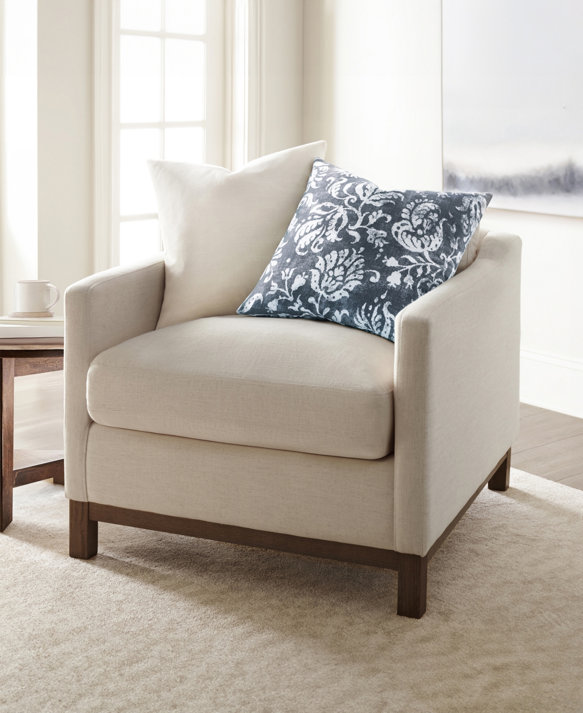 Ienjoy Home Elegant Pattern Decorative Pillow, 20" X 20" In Blue