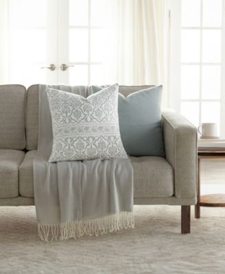 Cotton Slub 2-Pack Decorative Pillows, 20" x 20"