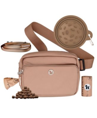 3-in-1 Dog Walk Bag, Travel Bowl, & Reflective Leash with Matching Planet-Safe Dog Poop Bags