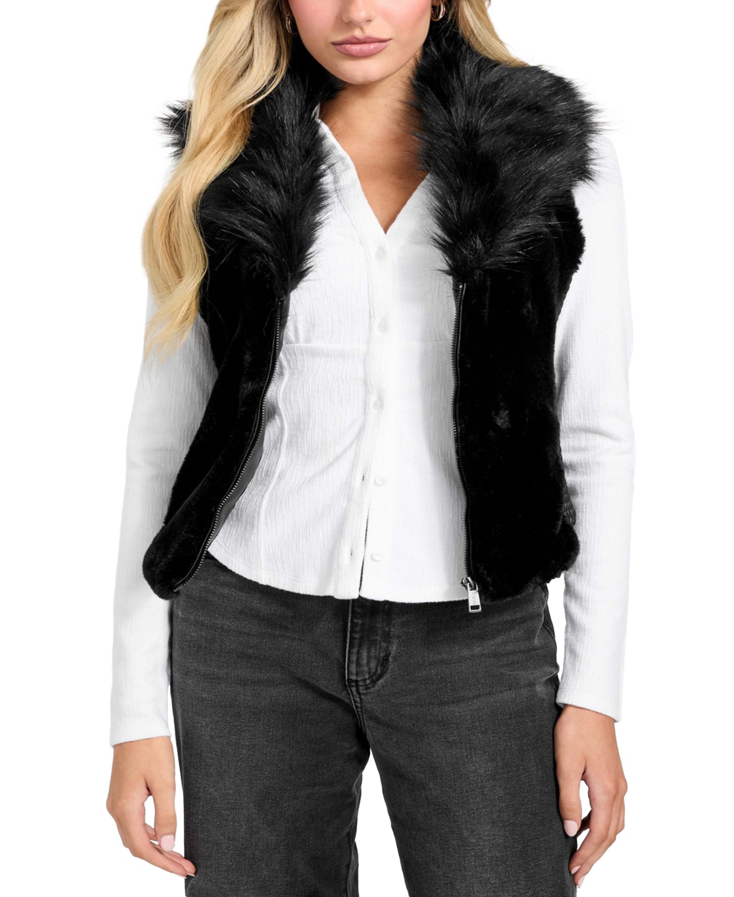 Women's Amari Sleeveless Faux Fur Vest