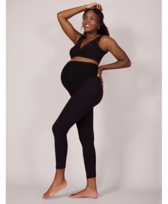 Women's Essential Stretch Secret Fit Over the Belly Maternity Leggings - Motherhood Maternity