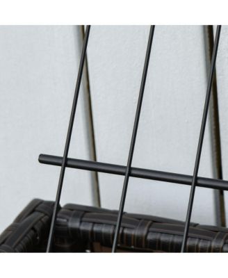 Outsunny Elevated Planter Box with Rattan Look