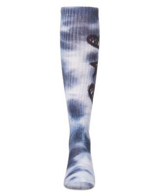 Big Girls Tie Dye Graffiti Shapes Knee High Socks