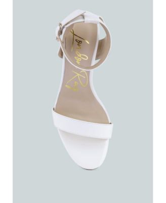 Womens Poloma Clear Block Heel Party Sandals