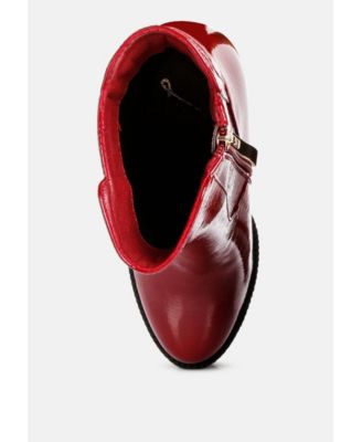 Womens High Key Collared High Heel Ankle Boot