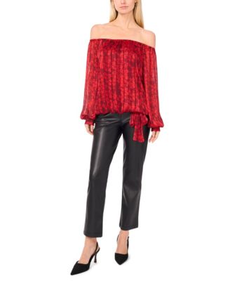 Women's Off Shoulder Long Sleeve Top