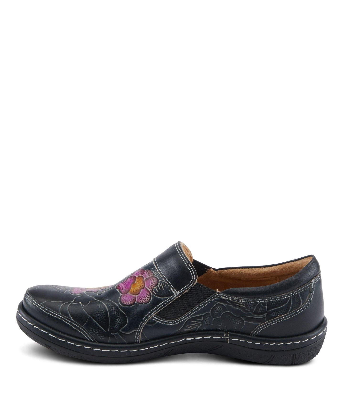 Женские сандалии L'Artiste Spring Step Annawan Slip-On with Leather Upper, цвет: Чёрный разноцветный — фото 2