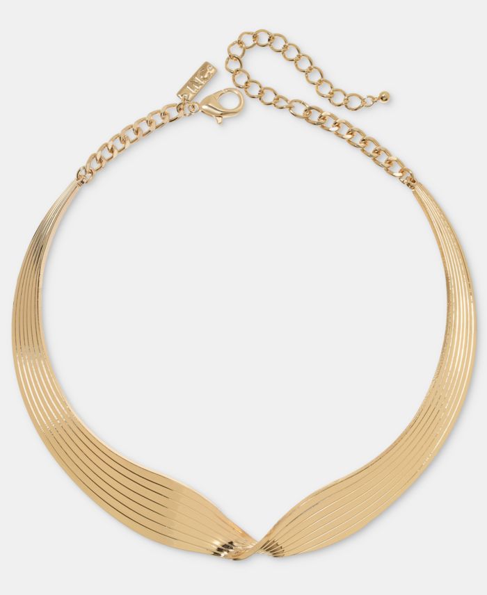 I.N.C. International Concepts Textured Twist Collar Necklace, 16" + 3"