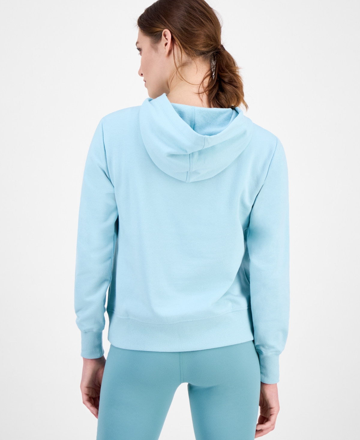 Id Ideology Women's Kangaroo-pocket Fleece Hoodie, Created For Macy's In Blue