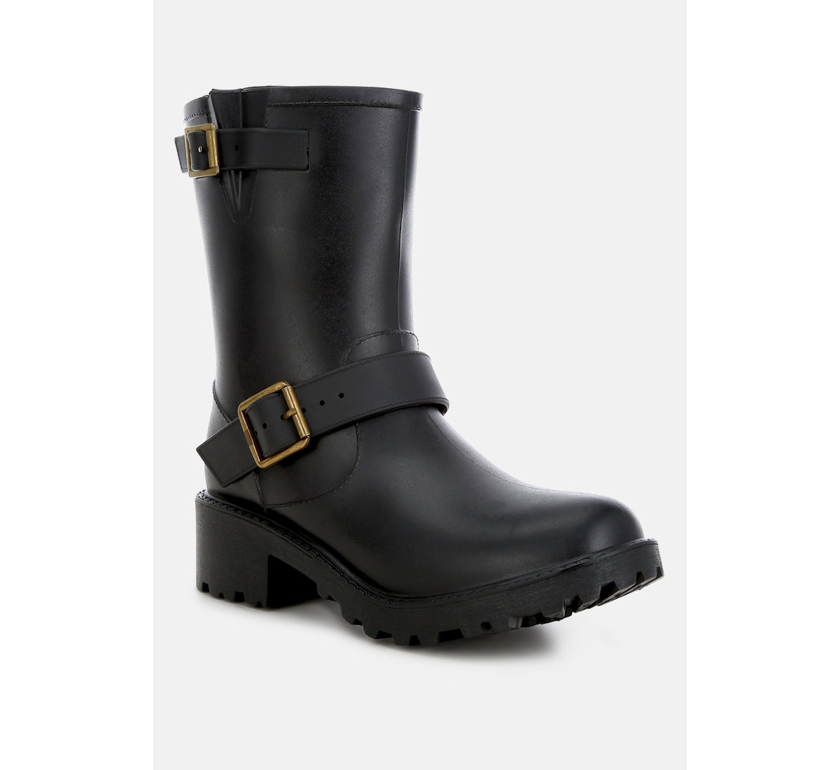 Anong Harness Detail Calf Boots Women