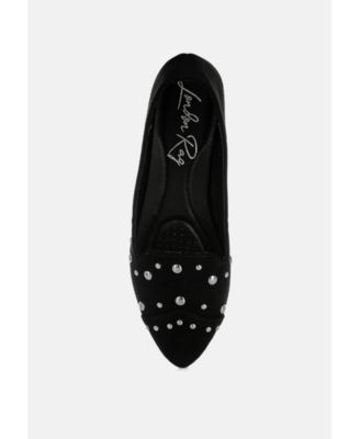 Olesia Stud Emebllished Ballet Flats Women