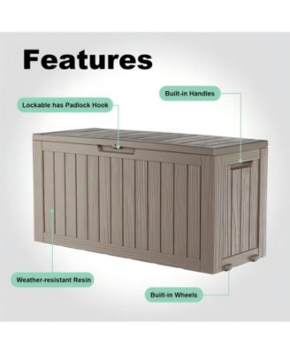 75-gal Water Resistant Resin Lockable Deck Box