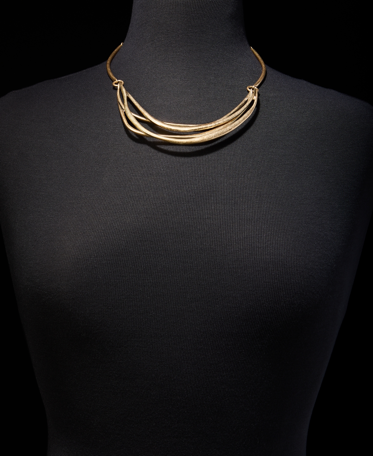 Style & Co Layered Structured Collar Necklace, 18" + 3" Extender, Macy's Exclusive In Gold