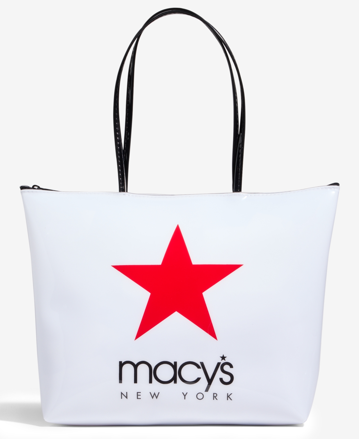 Macy's New York Logo Zip Tote Bag,  Exclusive In Transparent