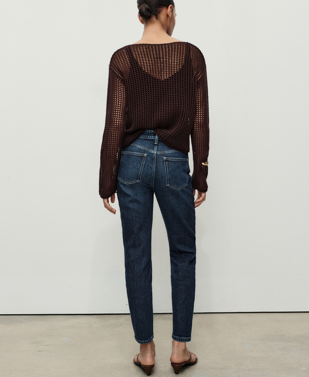 Mango Women's Newmom Comfort High-rise Jeans In Blue