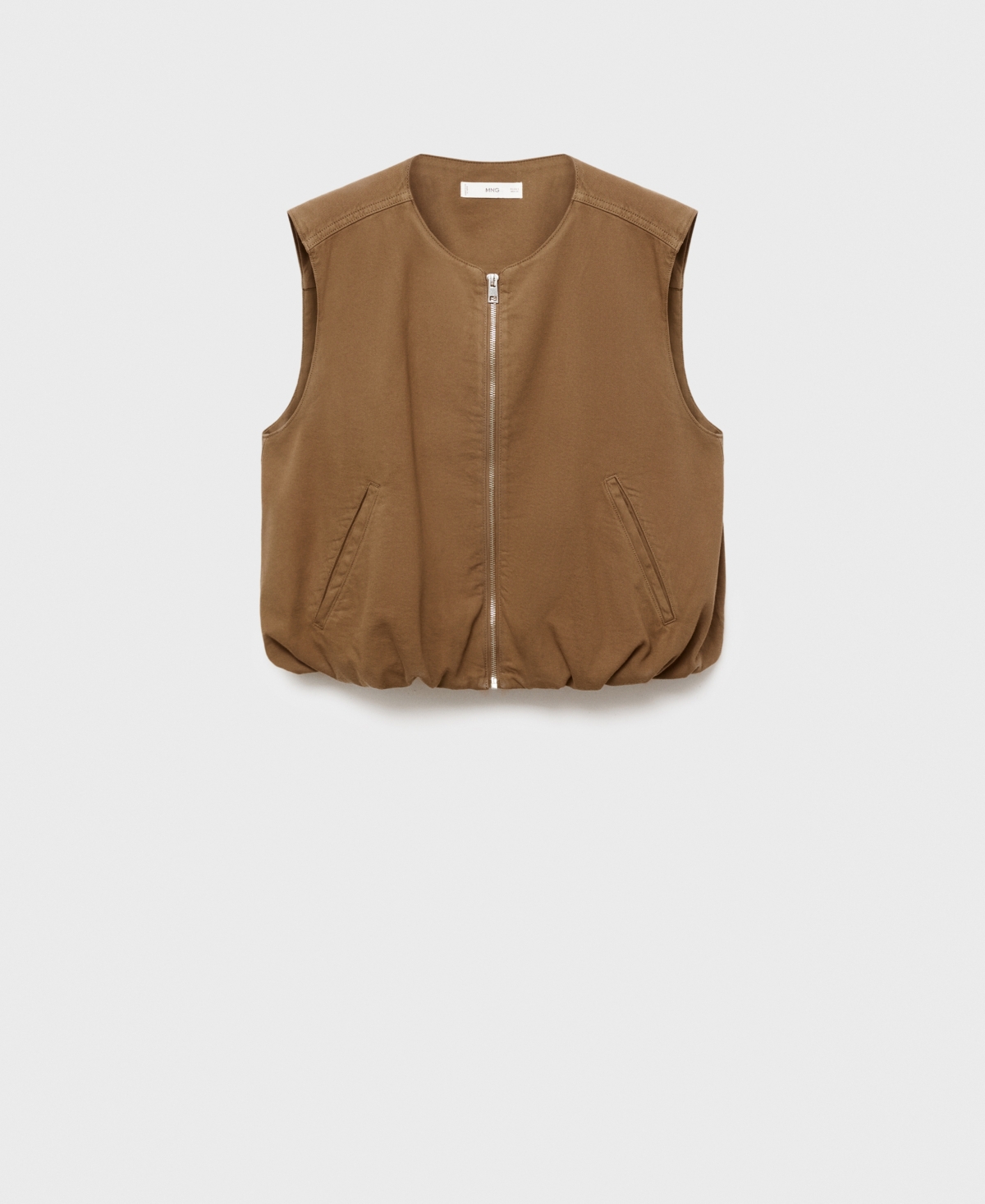 Mango Women's Puffer Denim Vest