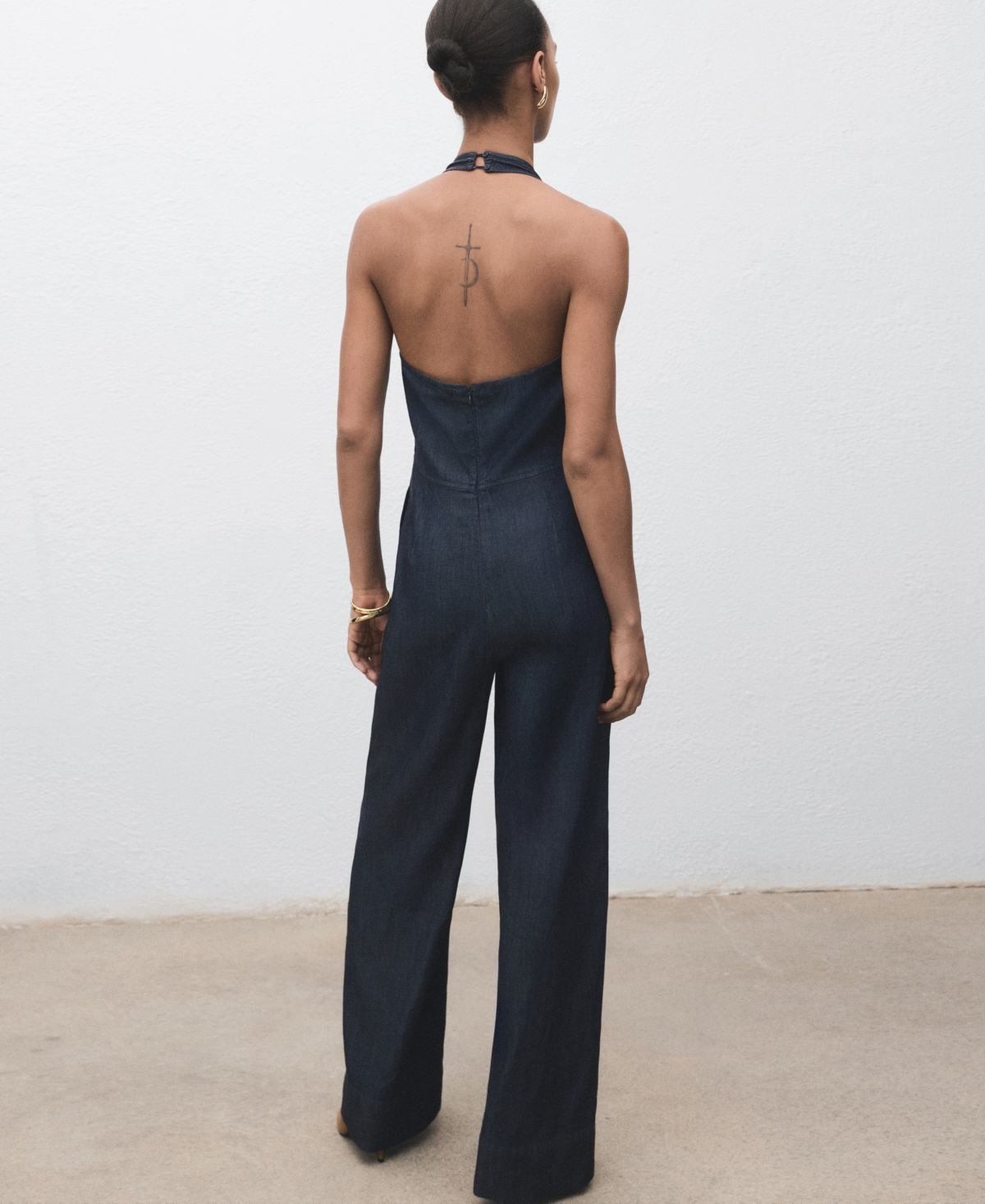 Mango Women's Lyocell Denim Jumpsuit In Blue