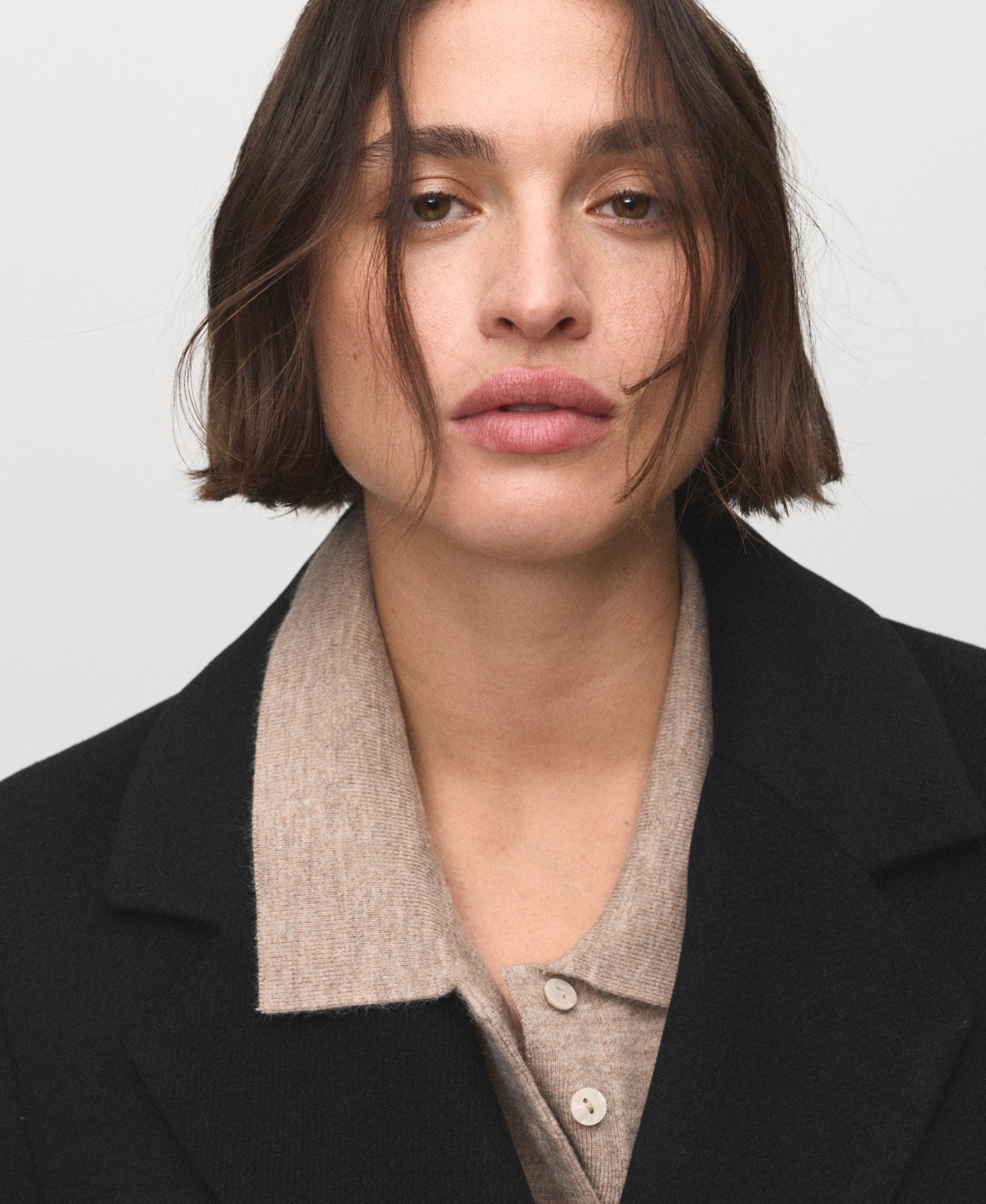 Mango Women's Double-Breasted Wool Blend Coat