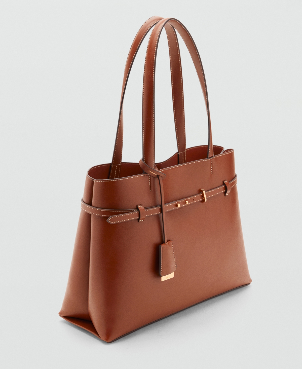 Mango Women's Charm Detail Shopper Bag In Brown
