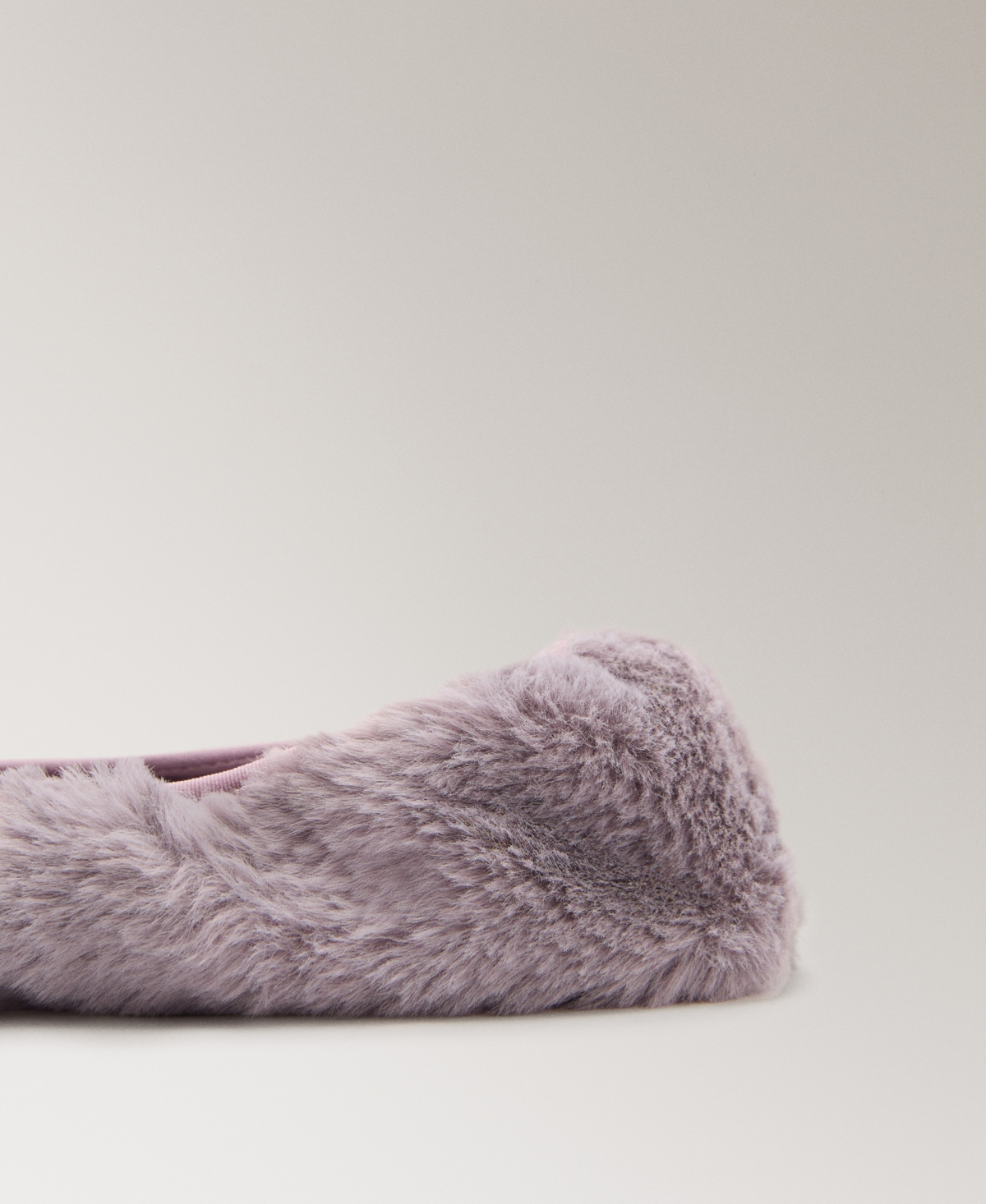 Mango Women's Fur-effect Ballerina Flats In Orange