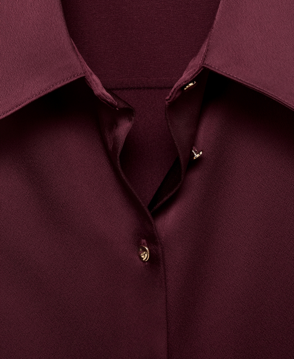 Mango Abstract Print Button-up Shirt In Burgundy