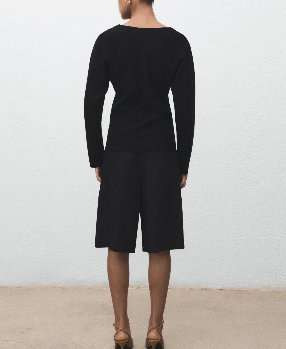 Mango Dali Knit Jacket In Black