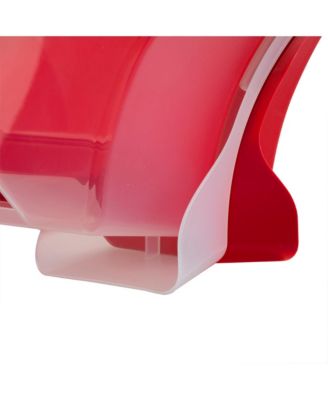 Clear Lid Red Base Nesting Storage Christmas Wreath Box (12 Pack)