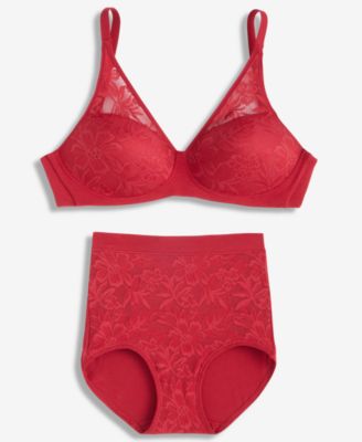  Women's Breathe Wireless T-Shirt Bra &  High-Rise Brief Underwear