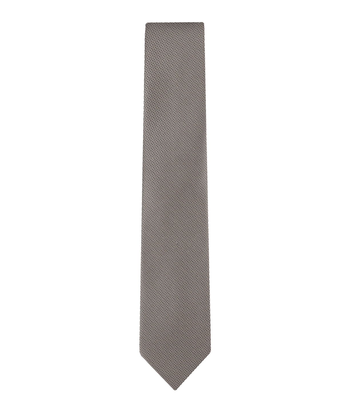 Calvin Klein Men's Mason Chevron Striped Tie In Brown