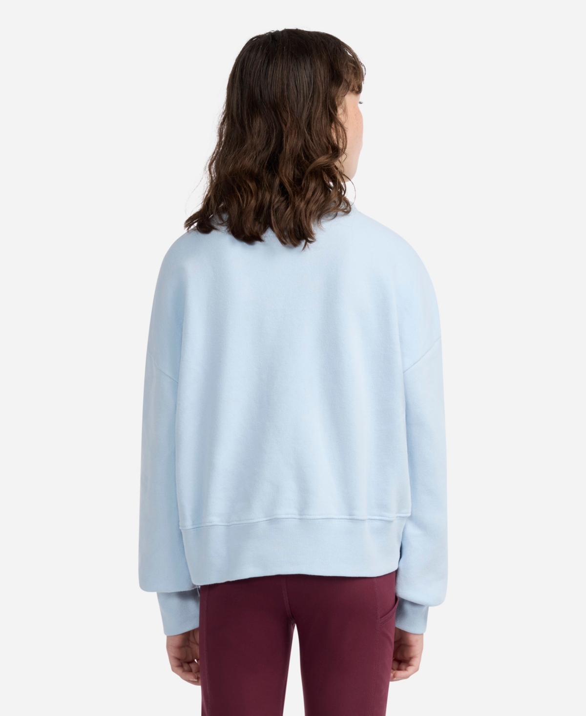 Abercrombie Girls Ribbed Crewneck Sweater In Blue