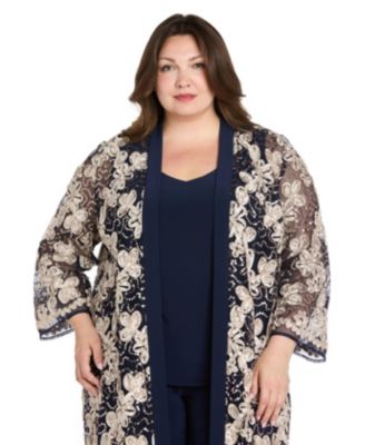 Plus Size 3-Pc. Top, Jacket, and Pant Set