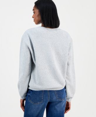 Juniors' Ice Skates Graphic-Print Sweatshirt