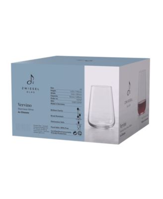 Vervino Stemless Wine Glasses, Set of 4