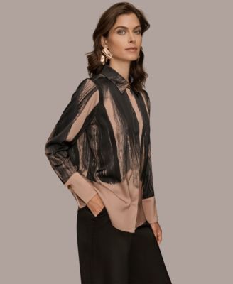 Women's Long Sleeve Button Down Blouse