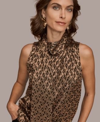 Women's Sleeveless Mock Neck Top