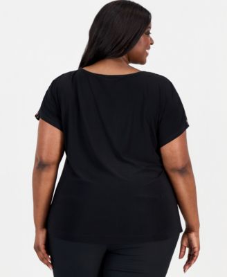 Plus Size Short-Sleeve Crewneck Top