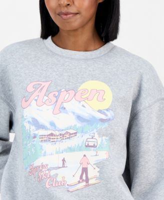 Juniors' Aspen Graphic-Print Sweatshirt