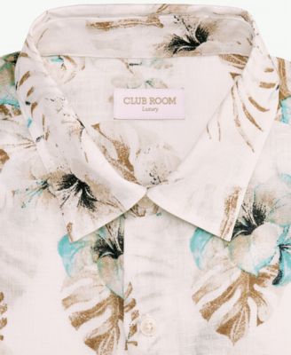 Men's Casa Regular-Fit Floral Button-Down Linen Shirt