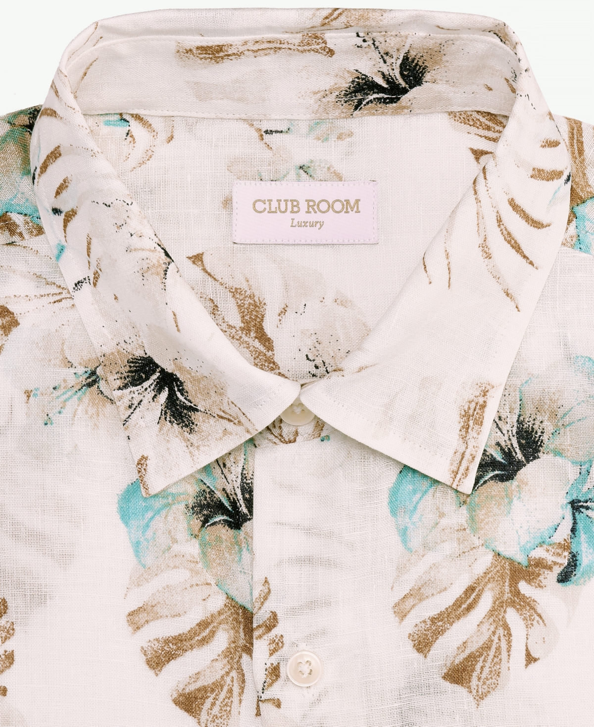 Club Room Men's Casa Regular-Fit Floral Button-Down Linen Shirt, Macy's Exclusive
