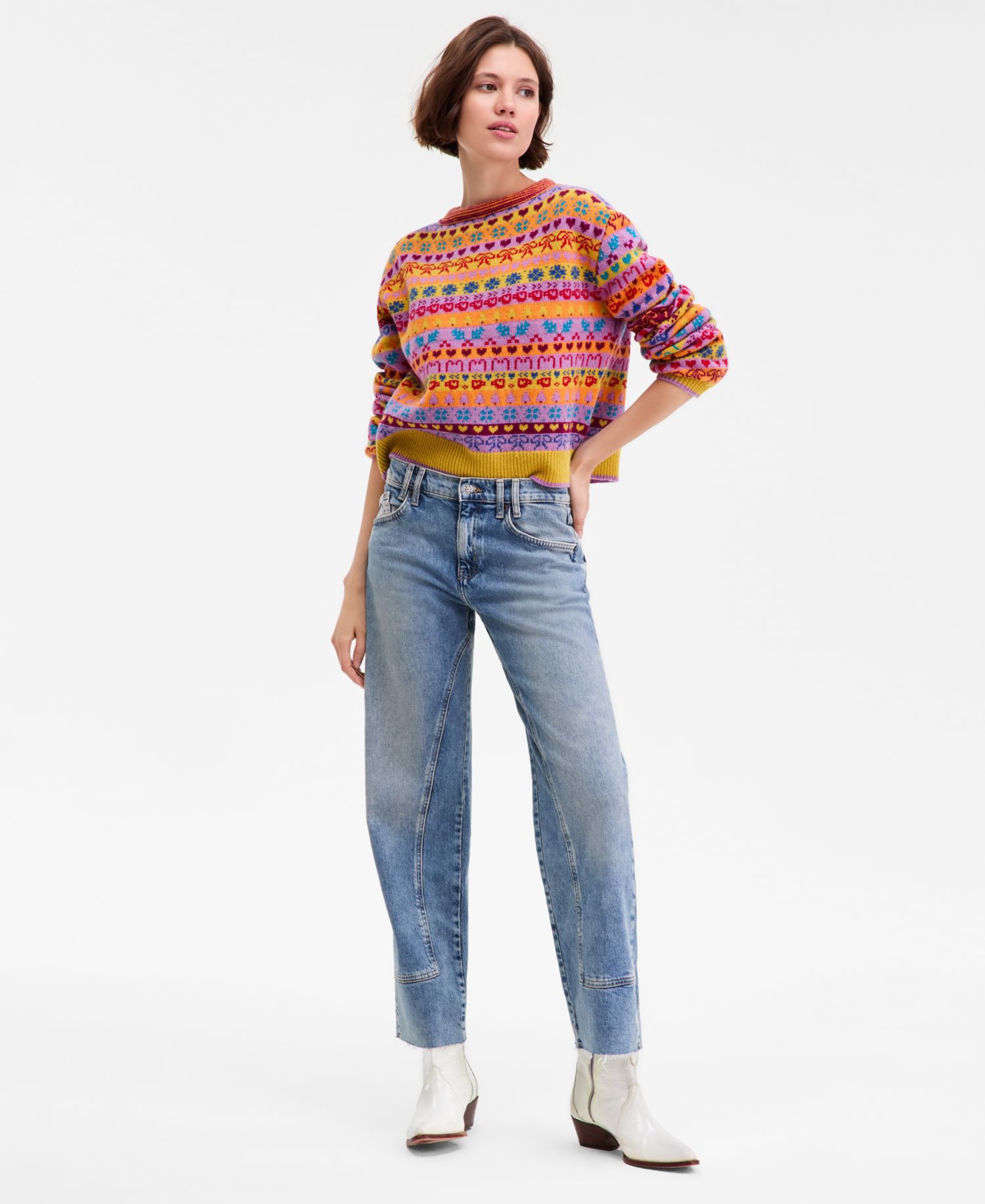 Women's We The Free Risk Taker Mid-Rise Straight-Leg Jeans