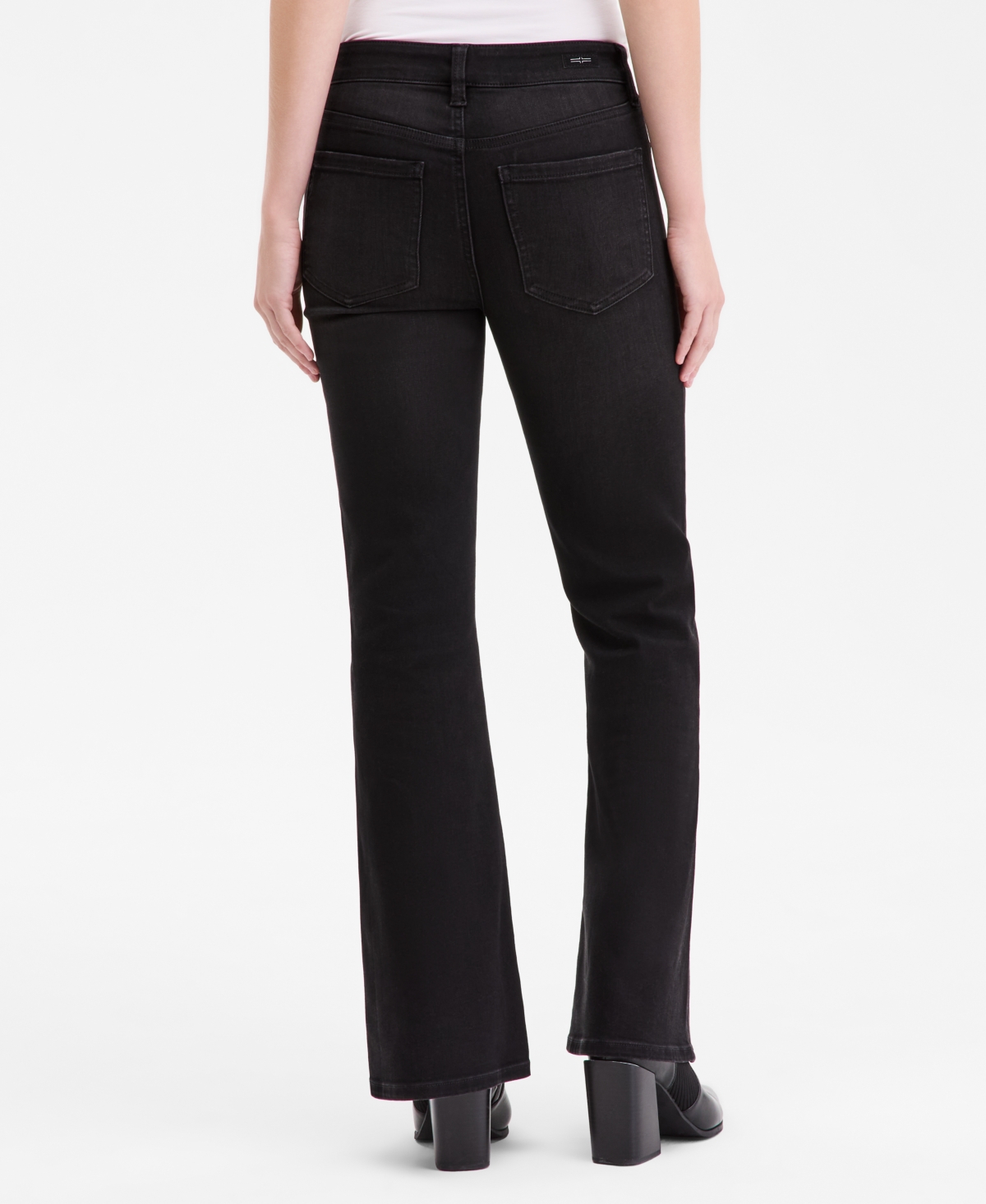 Liverpool Los Angeles Women's Hannah Mid-rise Flare Jeans In Black