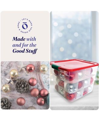 31 Qt Holiday Clear Plastic Storage Container w/ Latching Handles (4 Pack