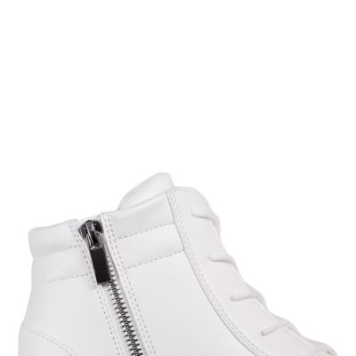 Women's White Wedge Sneaker